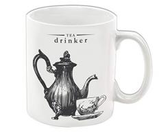 Gift Republic Victoriana Tasse en Porcelaine Inscription Tea Drinker Multicolore