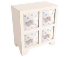 Ian Snow Commode en cÃ©ramique Motif Pois Bleu