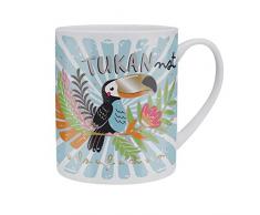 Happy Life XL Tasse Jumbo, Porcelaine, Multicolore, 60 cl