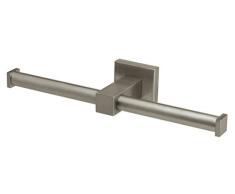 Bisk Nord Gamme, Double Porte Rouleau pour Papier Toilette en Nickel brossé 24 x 7,5 x 5 cm, Bronze