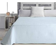 Maison en Tissu Couvre-lit pour lit de 150, Polyester, Bleu, Queen, 42Â x 34Â x 9Â cm