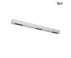 SLV Q-LINE CL Plafonnier LED dintÃ©rieur en aluminium avec ampoule BAP, argent, 3000 K, 45 W, gris