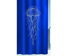 Kleine Wolke Textilgesellschaft 5288799305 Jellyfish Rideau de Douche Plastique Bleu Royale 200,00 x 180,00 cm