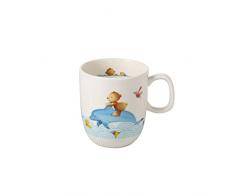 Villeroy & Boch Happy as a Bear Mug pour enfants avec anse, 250 ml, Porcelaine Premium, Blanc/Multicolore