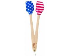 Tovolo Spatule Spatul Art Mini â American Stars & Stripes â hout â Set Van Lot de 2 Pièces â Rood