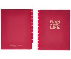 Me & My Big Ideas - The Happy Planner - Agenda modèle Classic Deluxe, Hard Pink Plan a Happy Life, Big Snap in