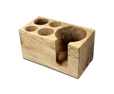 Stritzelberger Holly Organiseur de lavabo en Bois de chÃªne 18 x 9 x 9 cm