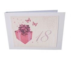 White Cotton Cards Age 45,7Â cm Rose Cadeau Design Tiny Valeur Album Photo, Blanc