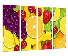 Tableau Moderne Photographique, Impression sur bois, Composition Fruits, FruterÃ­a Cocina, Comestibles, 131 x 62 cm, ref. 27034