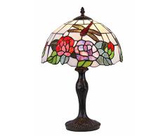 interfan bureau Tiffany libellule moyenne E27, Multicolore