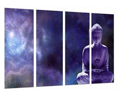 Tableau Moderne Photographique, Impression sur bois, Bouddha, Bouddha, Relaxation, Zen, Relax, 131 x 62 cm, ref. 26644