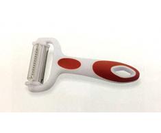 Litgas Pilly Eplucheur, Plastique, Blanc/Rouge, 15Â x 7Â x 1.8Â cm