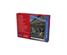 Konstsmide 2733-802 Rideau Lumineux Effet Neige à LED, Plastique, 12 W, Or, 1775 x 1 x 32 cm