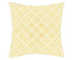 Douceur de France Coussin ImprimÃ© Pyramide Jaune, Polyester, 40x40x15 cm