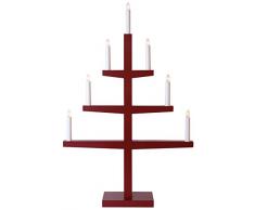 Star 212-15 Chandelier Tripp, 7 lumières, E10, Rouge, 76,5 x 49 x 10