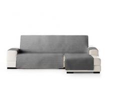 Eysa Oslo Housse, Microfiber, C/6 Gris-Argent, Chaise Longue 240 cm. Adapté aux canapés de 250 à 300 cm