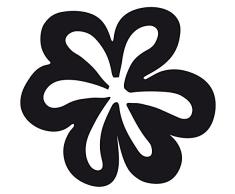 CINTACOR Fleur Sticker, en Feutre, Noir, 15Â x 0,10Â x 15Â cm