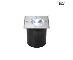 SLV ROCCI Square, Lampe de sol LED dextérieur en acier inoxydable 316, 4000K, IP67, 8,6 W, 8,6 W Argenté