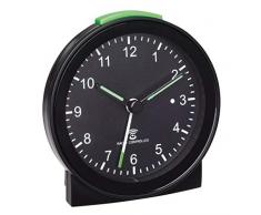 TFA-Dostmann Réveil analogique sans Fil en Plastique Noir 81 x 31 x 84 mm