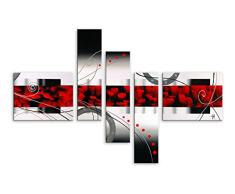 Arte Dal Mondo AY031CX1 Abstrait Tableau Modern Peint Ã la Main sur Toile avec Chassis, Multicolor, 110x160x3 cm
