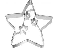 Birkmann 1010708910 Emporte-pièce en Forme de étoile de Noël 10,5 cm, Plastique, Gris, 5 x 3 x 2 cm