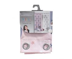 douceur dintÃ©rieur rideau a oeillets 140x260 cm polyester mimi chat rose