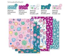 MarpaJansen 331.120-00 Assortiment de 10 feuilles de papier Ã lettre Motif boule de neige Multicolore 50 x 70 cm 250 g/mÂ²