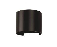 V-TAC SKU.7090 Applique Murale LED 6W Rond Noir IP65 VT-756, Plastique,et Autre materiaux, E27, 6 W, Profondeur :100 mm