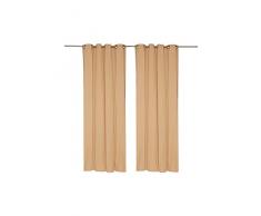 Tom Tailor 575502 T-Dove Rideau avec Oeillets Coton Beige 140 x 245 cm