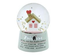 The Geschenkewelt 46190 Boule de rÃªve pour la Maison est lÃ oÃ¹ lamour est habitÃ©, Boule Ã Neige Multicolore Hauteur 9 cm