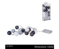 Urban DÃ©co 200218 Guirlande de 15 Boules, Gris, Dia 3.5 cm