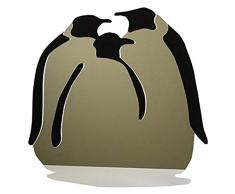 Mungai Mirrors Miroir Acrylique Pingouin, Plastique, Argent, 45Â cm