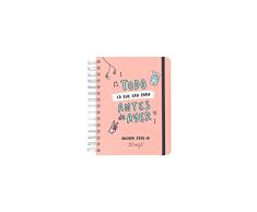 Mr Wonderful Agenda rotu 18 â 19 diaria-todo Lo Que Era pour Avant dhier, Rose, Dimensionsâ¯: 15 x 19,5 x 3,2 cm