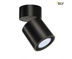 plafonnier SUPROS CL rond, noir, 4000K, SLM LED, reflecteur 60°