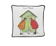 Sam Toft GP85322 Coussin 40 x 40 cm (Love Shack), Coton, Multicolor, 40 x 40 x 11 cm