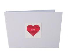 White Cotton Cards Album Photo Love CÅur Tiny Valeur, Blanc