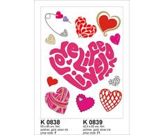 AG Design WTD K 0838 Sticker Mural avec cÅur 65 x 85 cm