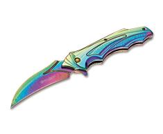 Magnum 01SC056 Rainbow Hawk Couteau de poche en acier inoxydable Multicolore 8,9 cm