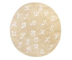 Aratextil en Toutes Lettres Tapis Enfant, Coton, Beige, 140Â cm