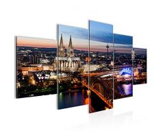 Tableau decoration murale Eau de Cologne 200 x 100 cm - XXL Impression sur Toile Salon Appartment 5 Parties - prÃªt Ã accrocher - 601551a