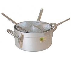 Pardini Faitout Moyen avec 4 Compartiments, Aluminium, Gris, 32 cm