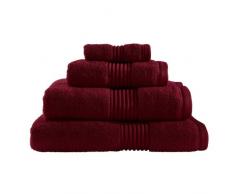 Catherine Lansfield Serviette de Bain en Coton Micro Fil Zero Twist - Rouge Bourgogne