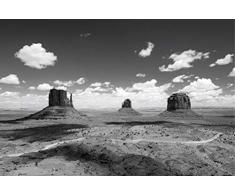 Scenolia Tableau dÃ©coratif Grand Format sur Toile Monument Valley NB 90 x 60 cm | Impression Haute qualitÃ©