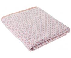 Lasa Home Drap de Bain Motif Ronds, 100% Coton, Saumon, 100x150x1 cm