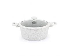 KITCHEN COOK Faitout Fonte daluminium 24cm Aspect Pierre Modele Cindy Ft24tfi