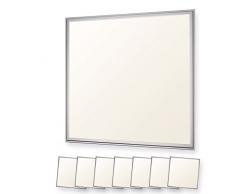7x LEDVero 60x60 Panneau Ultraslim de LED dimmable - 36W, 3000lm, 3000K Plafonnier encastrÃ© avec clips de montage et transformateur EMV2016 dimmable - blanc chaud