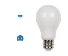 61015 Suspension Ã 1 lampe en bleu brillant avec LED