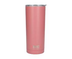 BUILT Mug isotherme de voyage, Acier inoxydable, rose, 590 ml