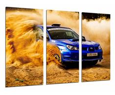 Tableau Moderne Photographique, Impression sur bois, Paysage DÃ©sert Nuve Arena, Car Racing Blue Rally, 97 x 62 cm, ref. 26986