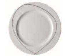 PORCELLANA Plateau Rond, Porcelaine, Bleu, 0.1Â x 0.1Â x 0.1Â cm